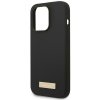Guess GUHMP14XSBPLK iPhone 14 Pro Max 6,7 czarny/black hard case Silicone Logo Plate MagSafe